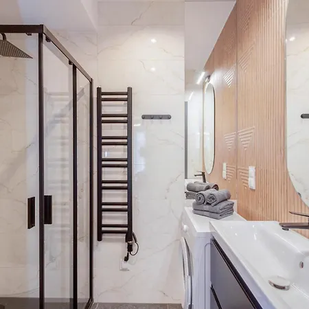 아파트 Apartly- Bulvar32, Balkon,widok & Parking 슈체친